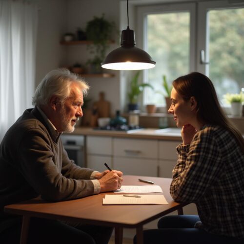 Vertragsbesprechung im Notarbüro