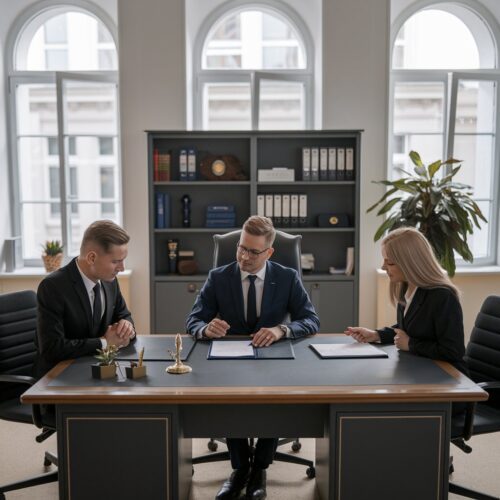 Notar erklärt Erben die Kostenberechnung für Nachlassverzeichnis im Büro